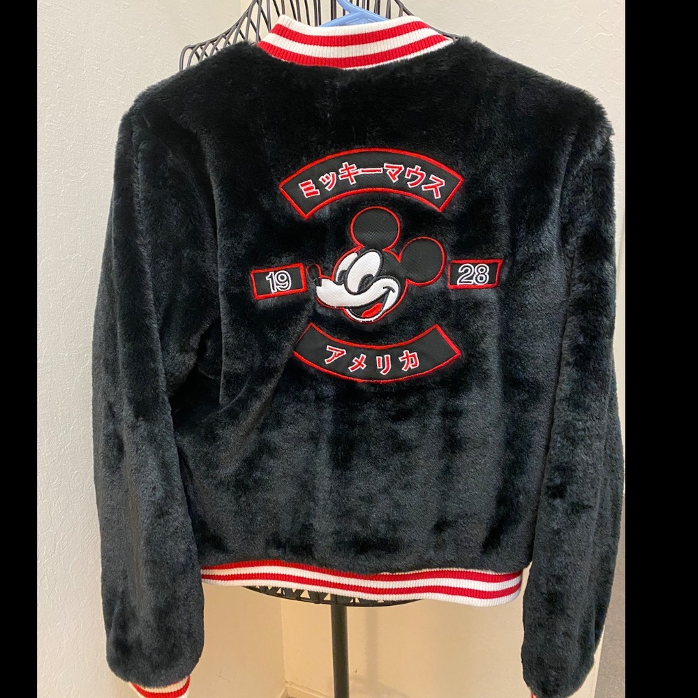 Forever 21 x Disney Varsity Faux Fur Jacket